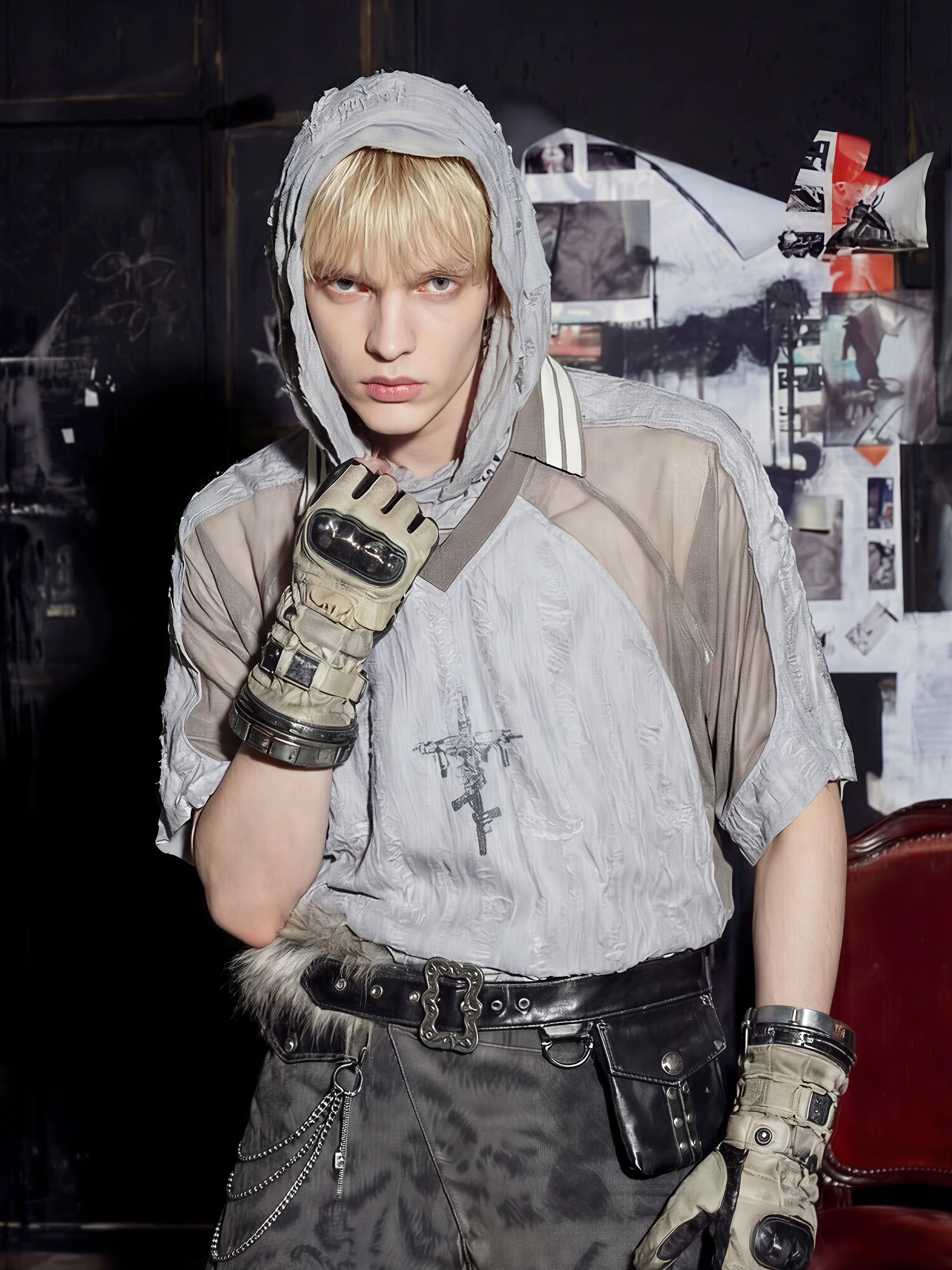 Deconstructed Patchwork Distressed Jersey Tee