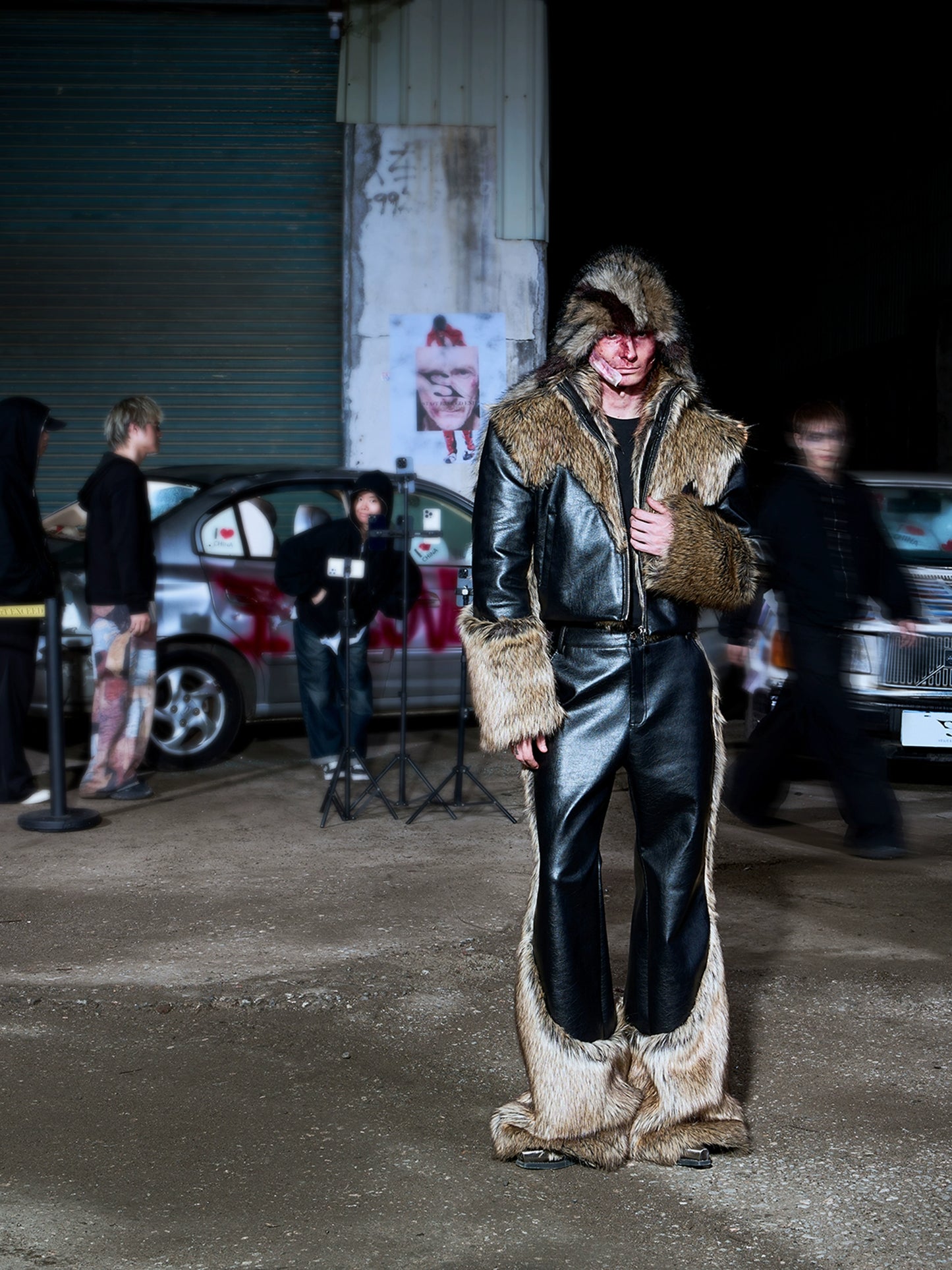 【25s Nov.】Fur-trimmed Leather Jacket / Pants