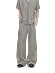 Vintage Stripe Cuban Collar Top / Pants