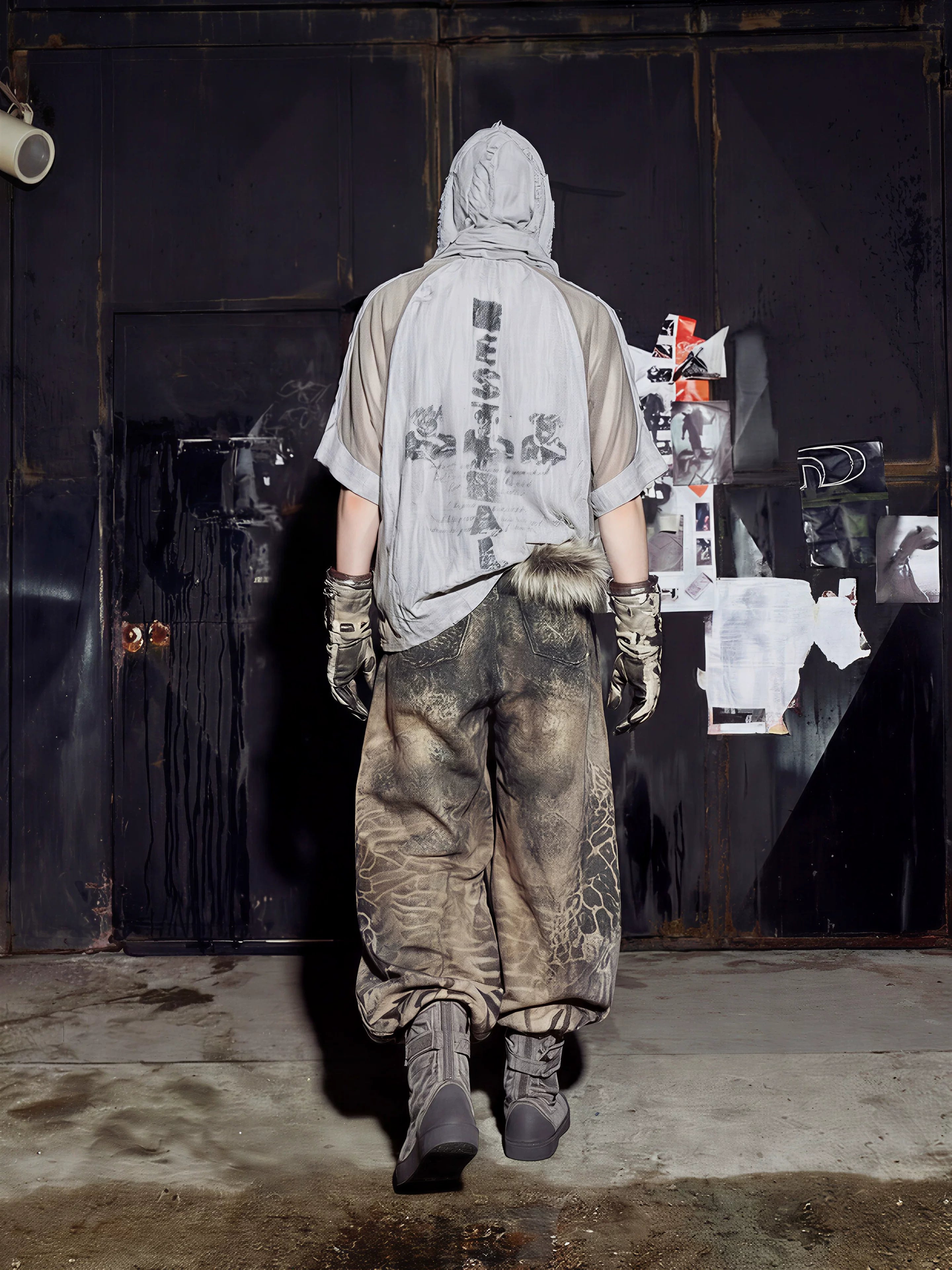 Deconstructed Patchwork Distressed Jersey Tee