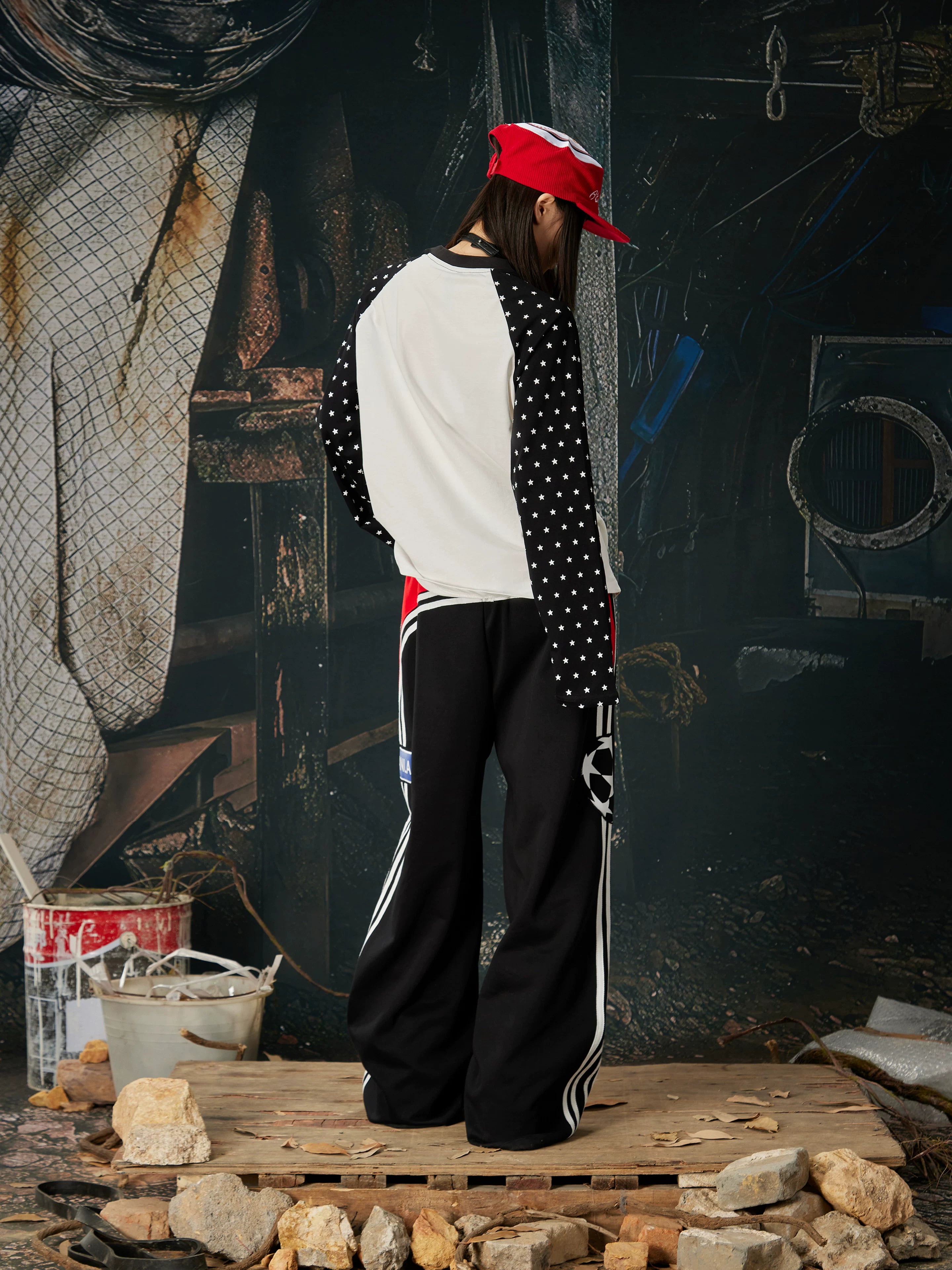 Double Waist Contrast Jersey Sweatpants