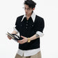 【25s Sep.】Textured Mock Two-piece Shirt Stitching Sweater