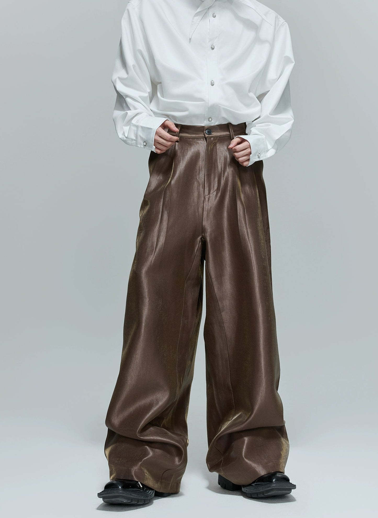 【25s Nov.】Pleated High-waisted Versatile Straight Leg Pants