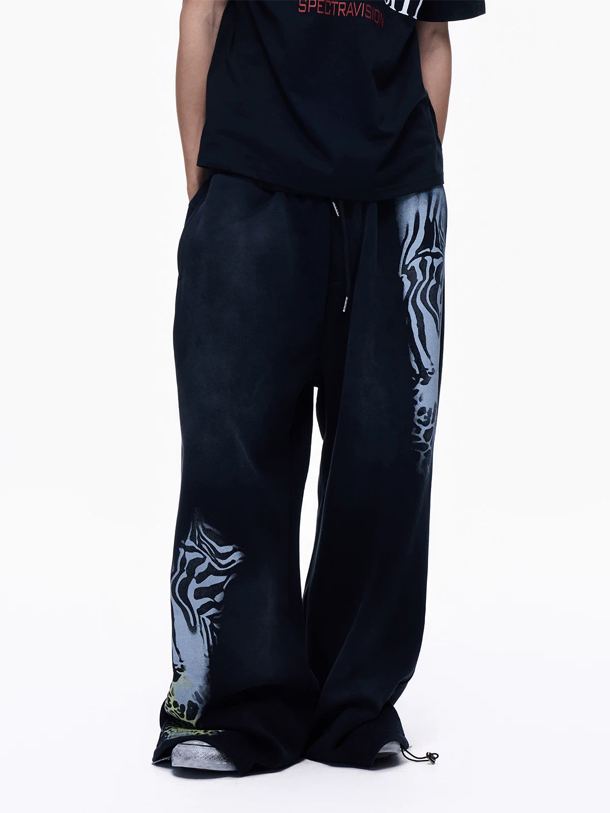 Double Waist Leopard Panel Sweatpants