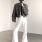 【25s Oct.】Stylish Grey Faux Fox Fur Jacket