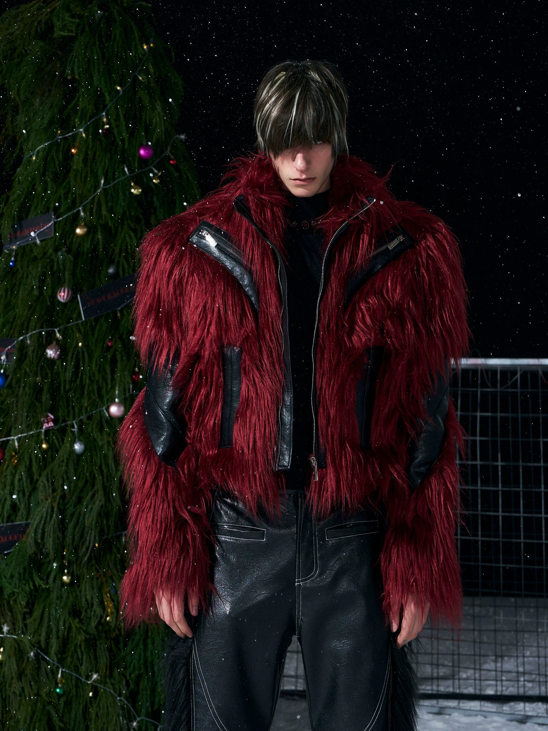 【26s Jan.】Eco-friendly Fur Patchwork Jacket