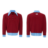 【25s Sep.】Textured Mock Two-piece Shirt Stitching Sweater