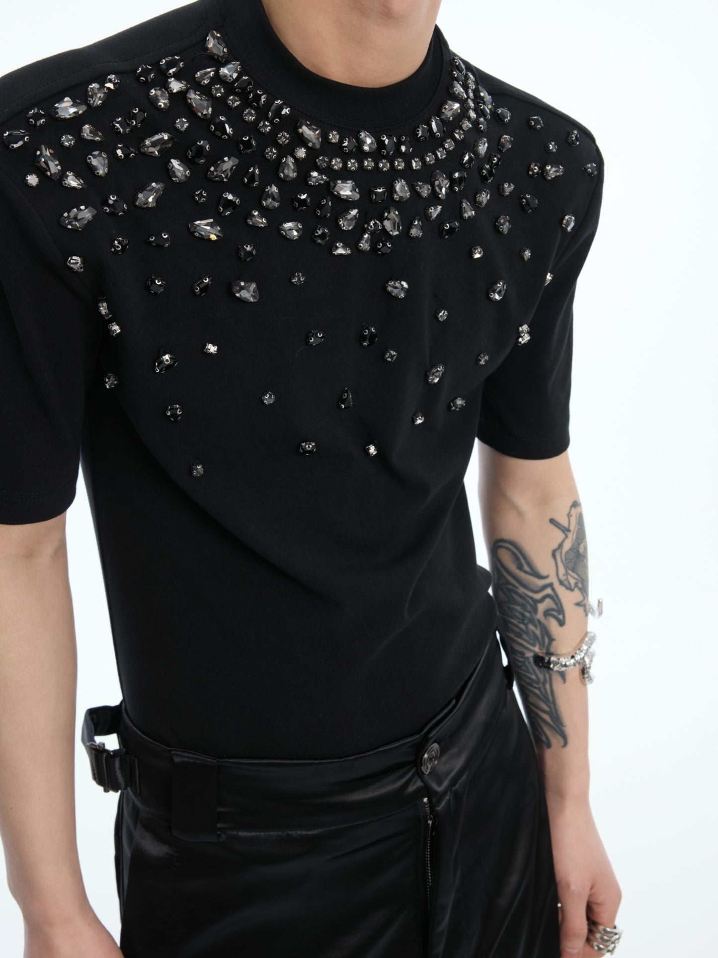 【25s Apr.】Diamond Crewneck Fitted T-Shirt