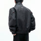 【25s Aug.】Deconstructed Colorblock Stand Collar Rivet Loose-Fit Jacket