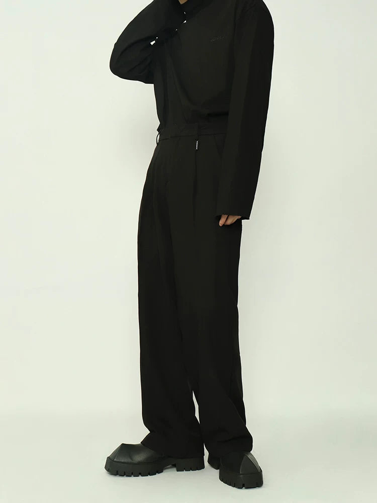 Minimal Straight-Leg Tailored Trousers