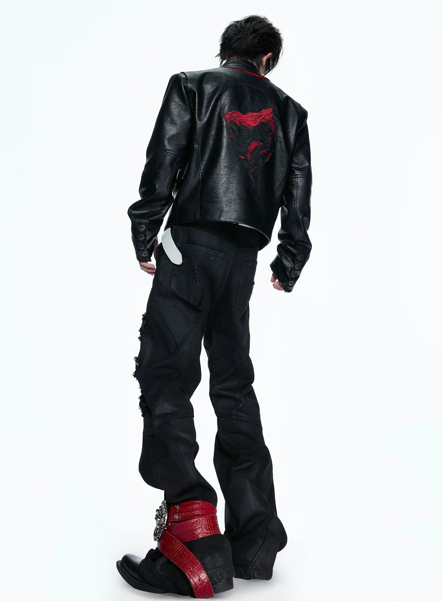 Inferno Vein Cracked Leather Jacket