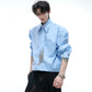 【25s Aug.】Tie-stitched Shoulder-padded Shirt