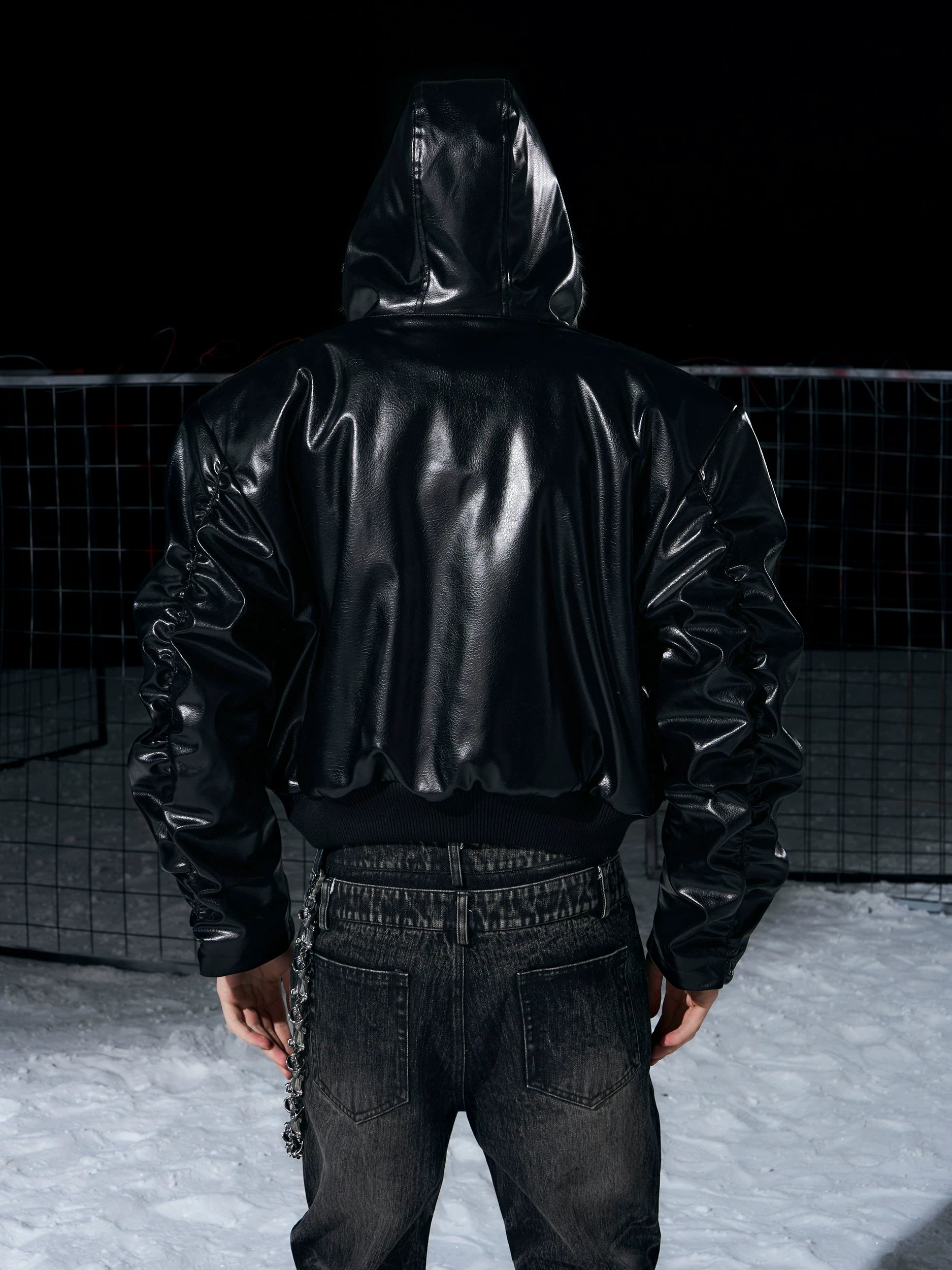 Studded Faux Fur Coat