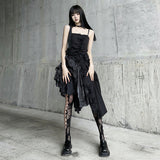 Rose Hollow Mesh Black Stockings