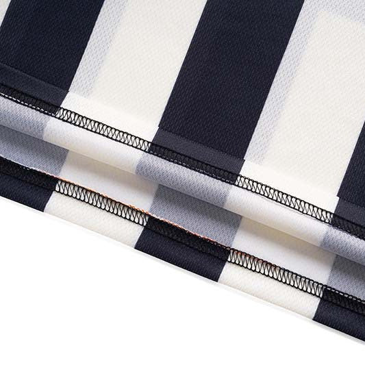 Vintage Letter Stripe Polo Jersey