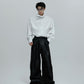 French Neckline Multi-layered Pleated Silk Scarf Shirt