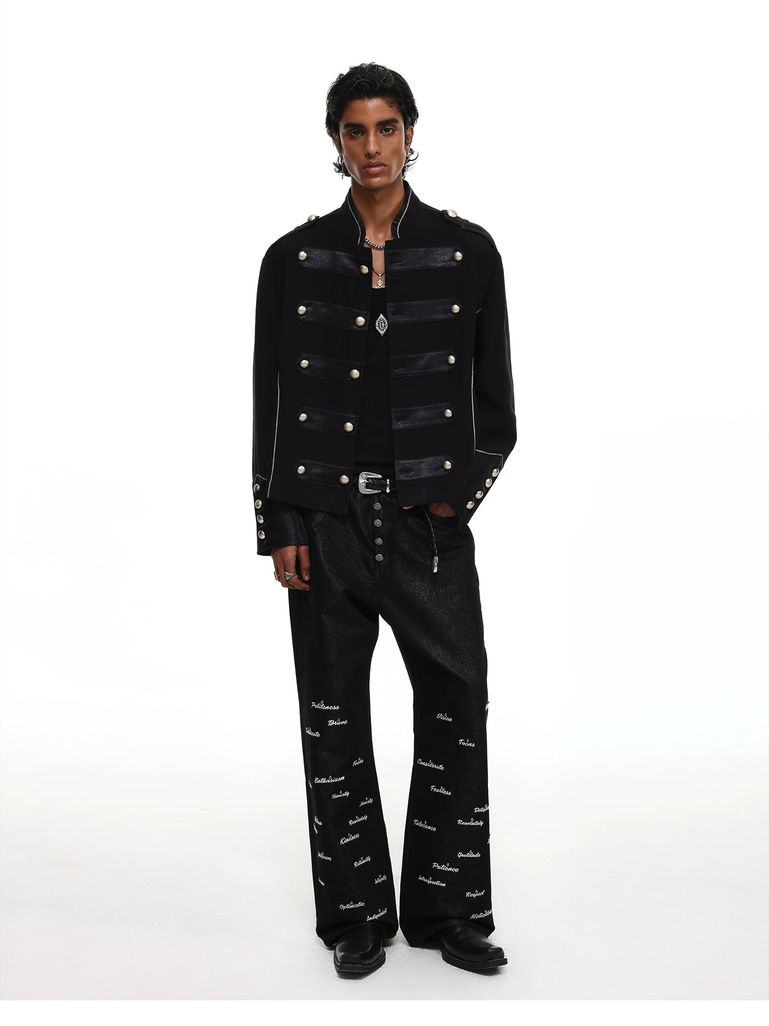【26s May】Napoleonic Stand Collar Metal Button Lightweight Shirt Jacket