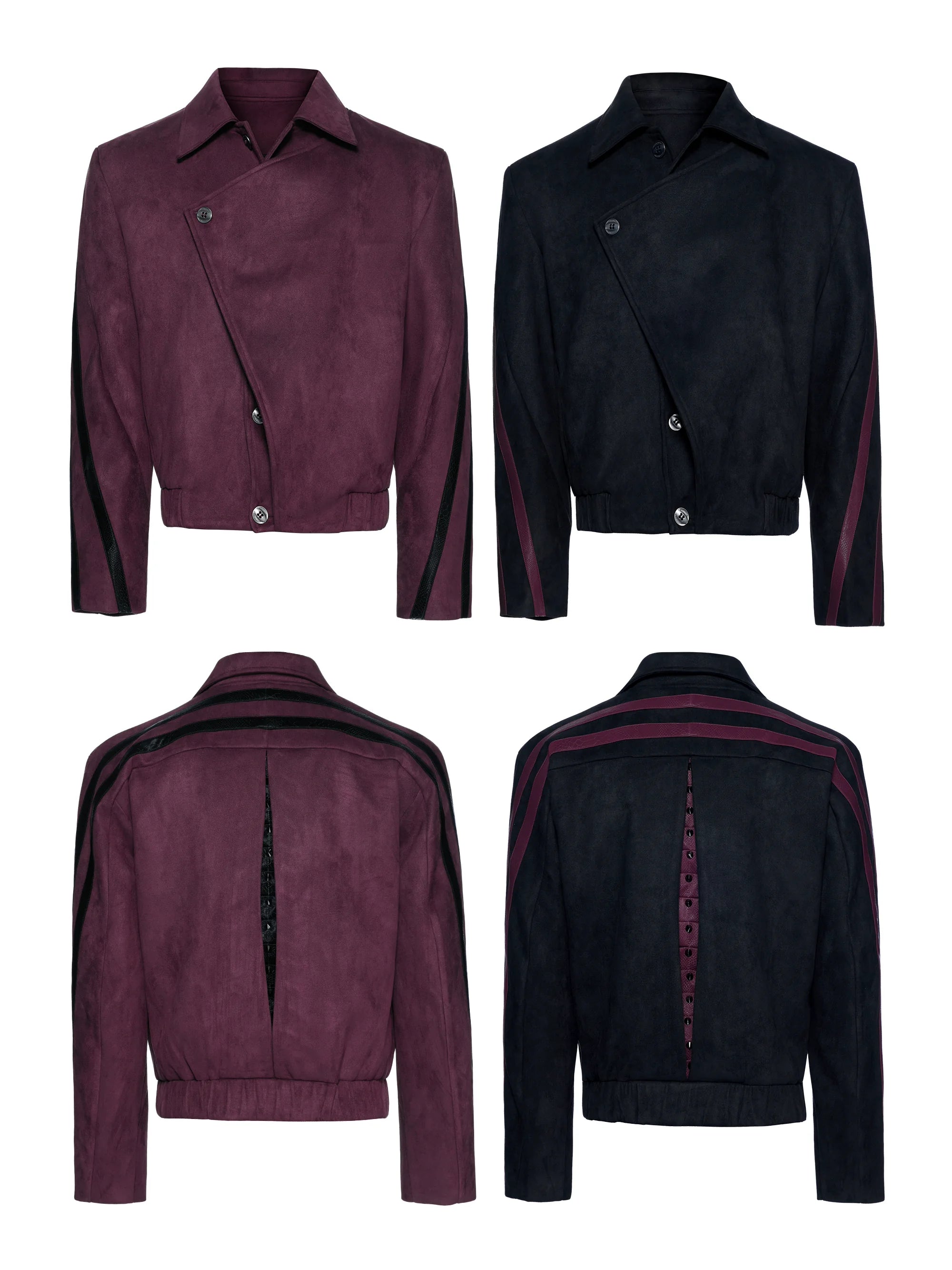 Suvet Spine Studded Suede Jacket