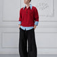 【25s Sep.】Textured Mock Two-piece Shirt Stitching Sweater
