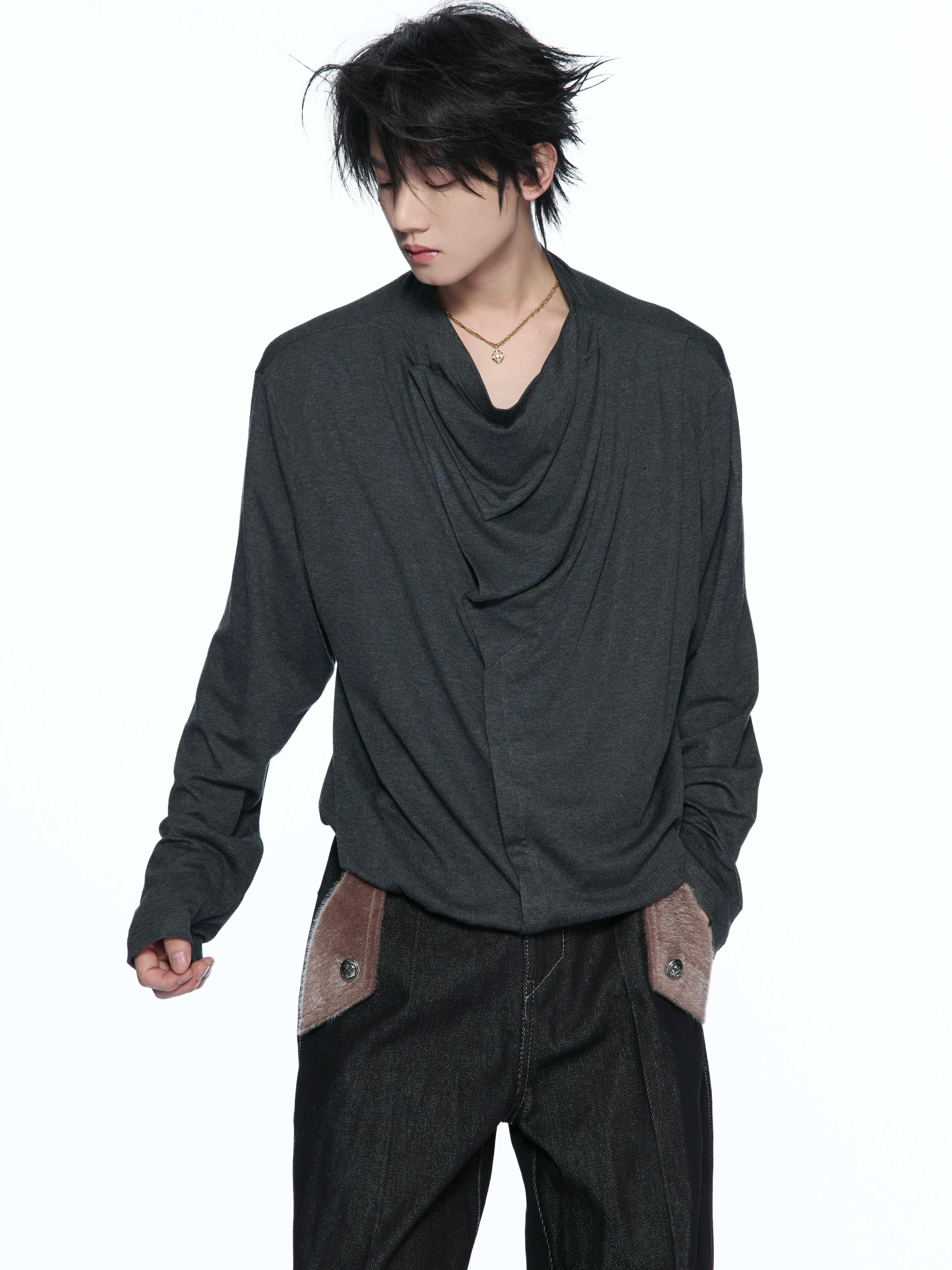 Multi-Form Draped Long Sleeve Base Layer