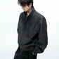 【25s Aug.】Deconstructed Colorblock Stand Collar Rivet Loose-Fit Jacket