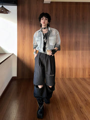 【26s Jan.】Sheer Mesh Korean-Style Casual Shirt