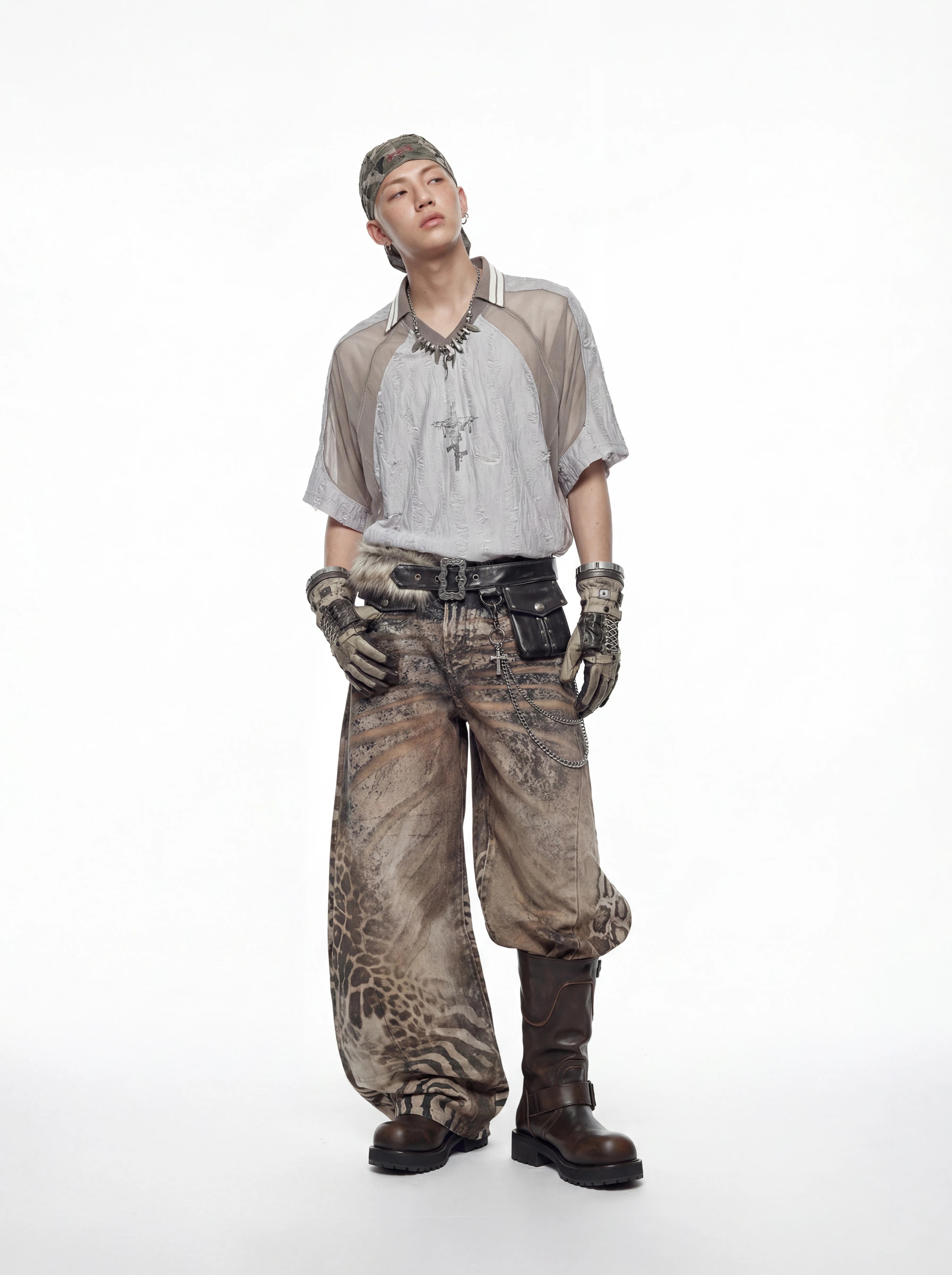 Deconstructed Patchwork Distressed Jersey Tee