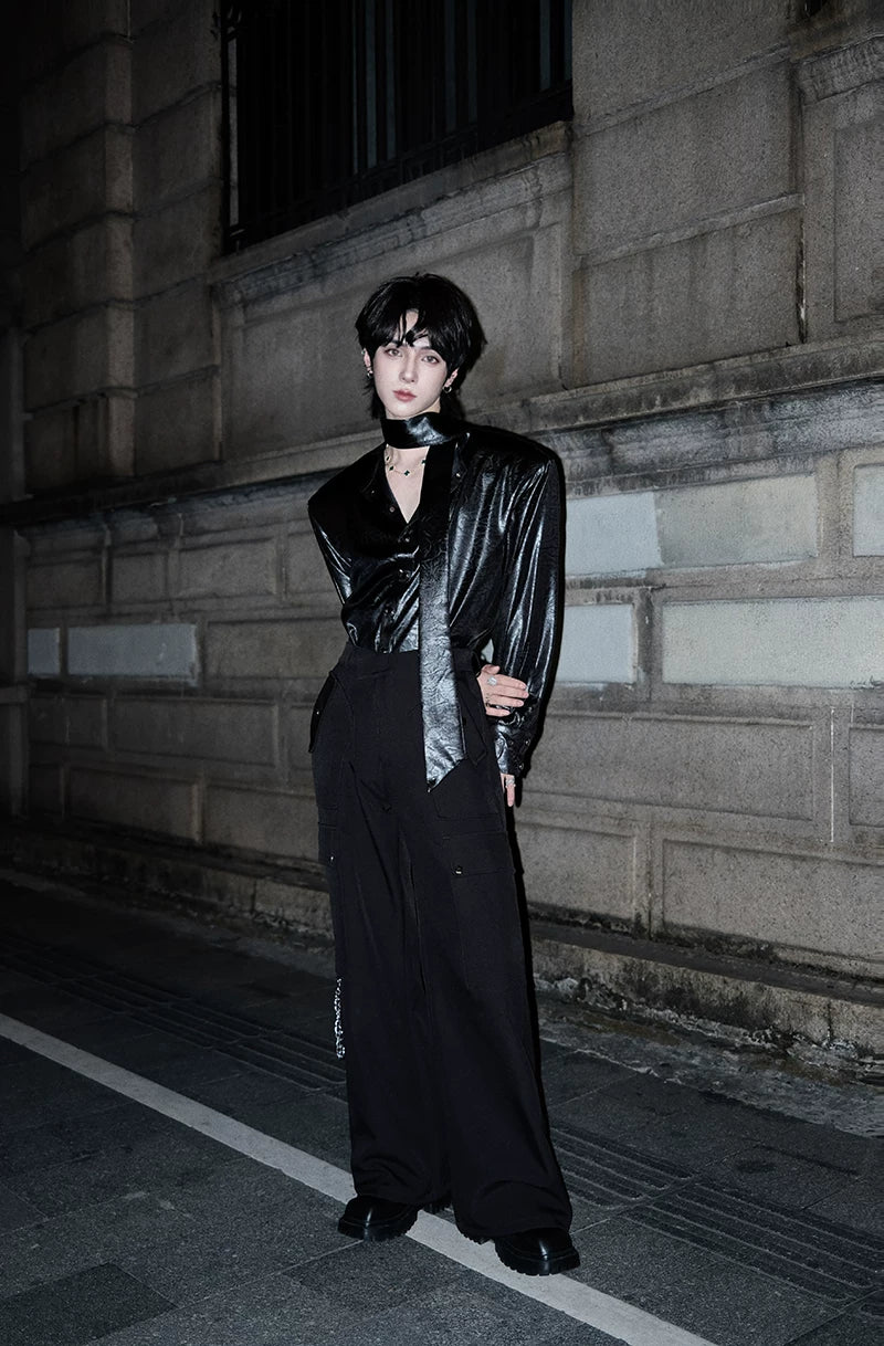 【26s Jan.】Minimal Leather Long-Sleeve Shirt Jacket