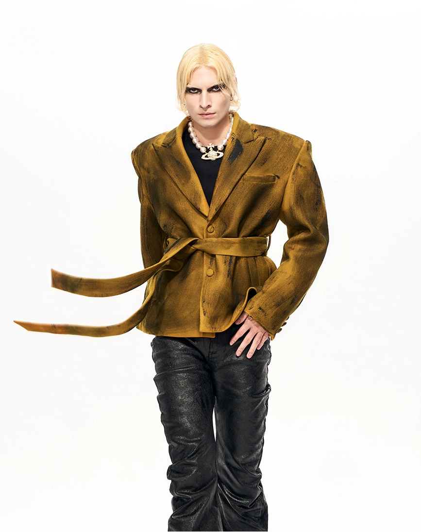 【25s Dec.】100% Wool Brushed Dirty Wool Suit Jacket