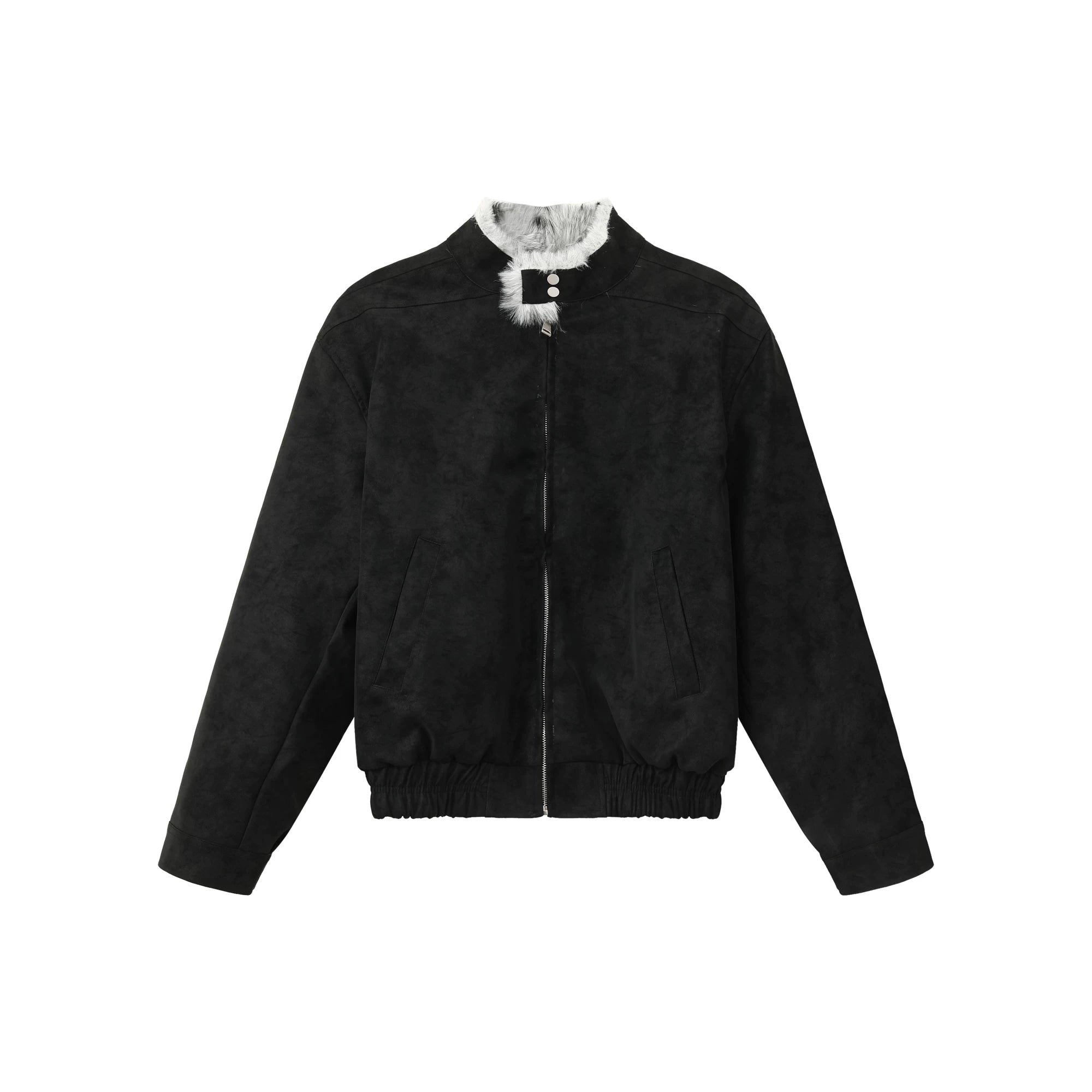 【26s Jan.】Eagle-Embroidered Harrington Padded Fur-Collar Jacket