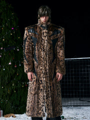 【26s Jan.】Leopard Print Eco-friendly Fur Long Coat