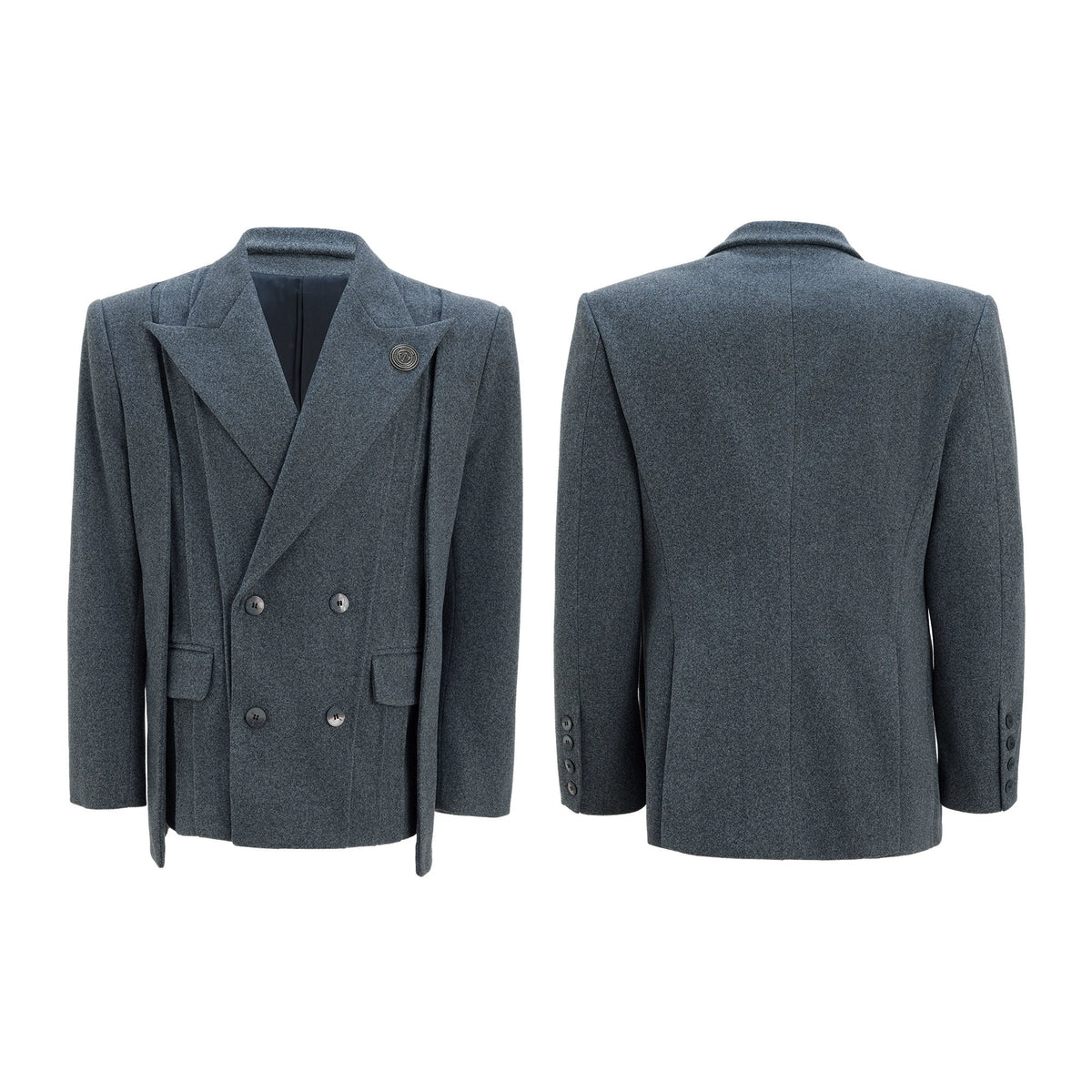 【25s Dec.】Haute Couture Tailored Wool Suit Jacket/ Trousers
