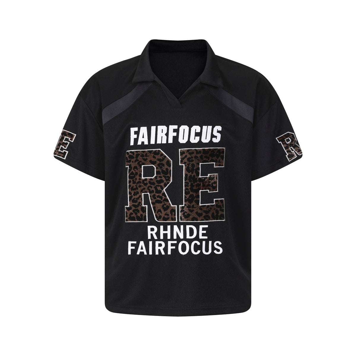 Leopard Embroidered Polo Jersey Tee