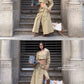 Elegant Khaki Short Trench Coat + Skirt Set