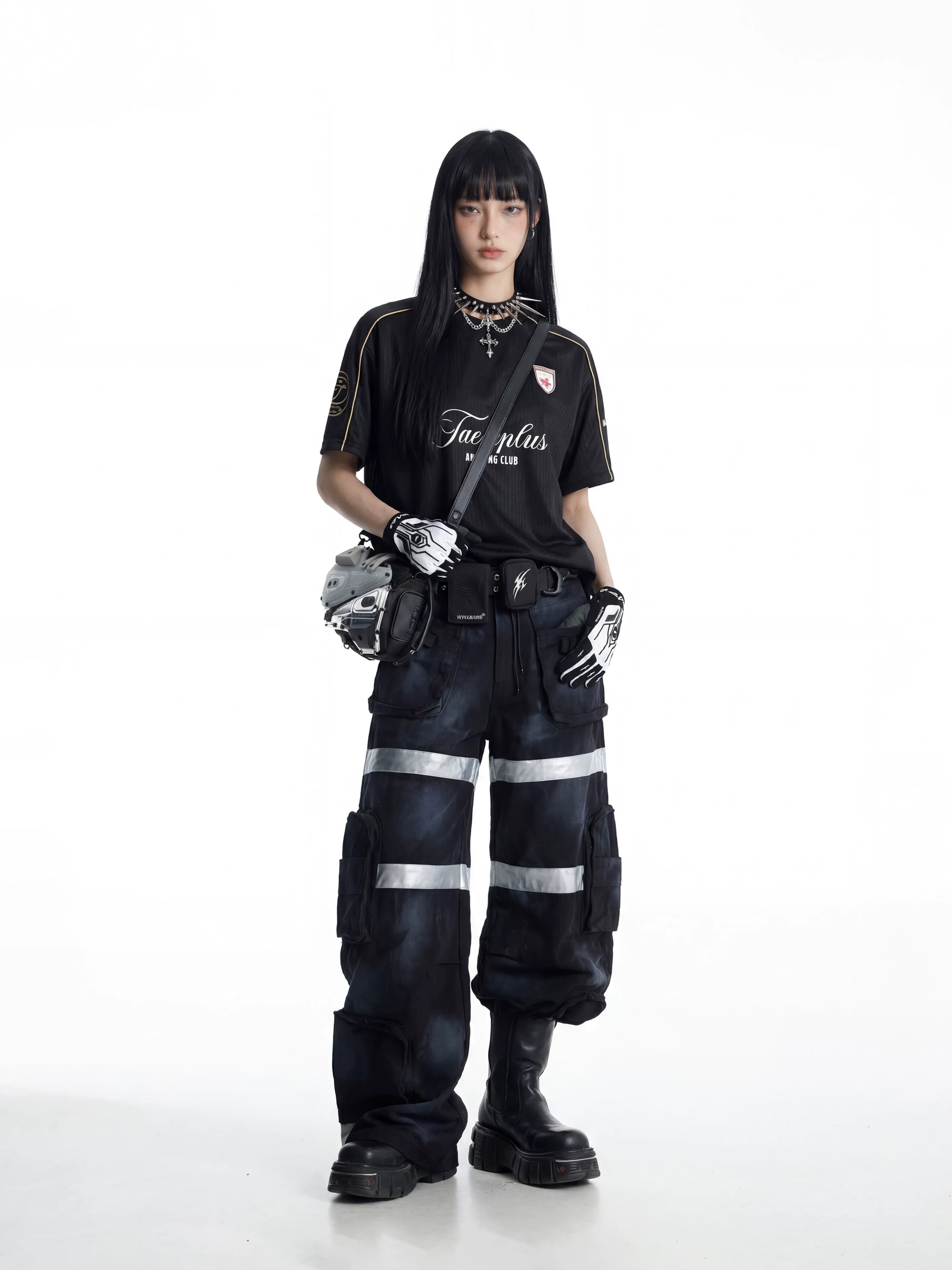 Black Minimal Jersey Tee