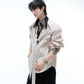 【25s Aug.】Diamond-embellished Ribbon-trimmed Shirt