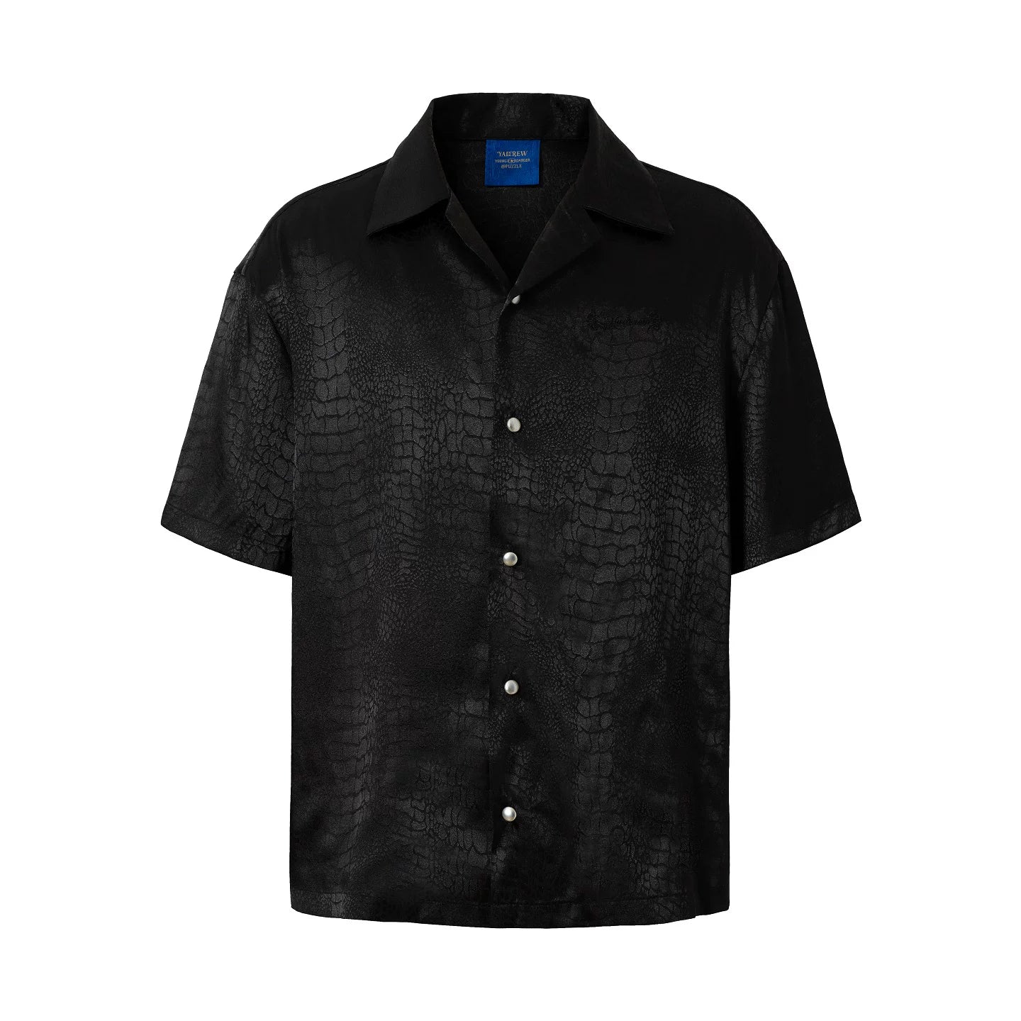 Snake Texture Satin Shirt
