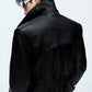 【25s Sep.】Deconstructed Crocodile-effect Metal Buttons Leather Coat