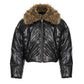 【25s Nov.】Detachable Fur Collar Short PU Leather Cotton Coat