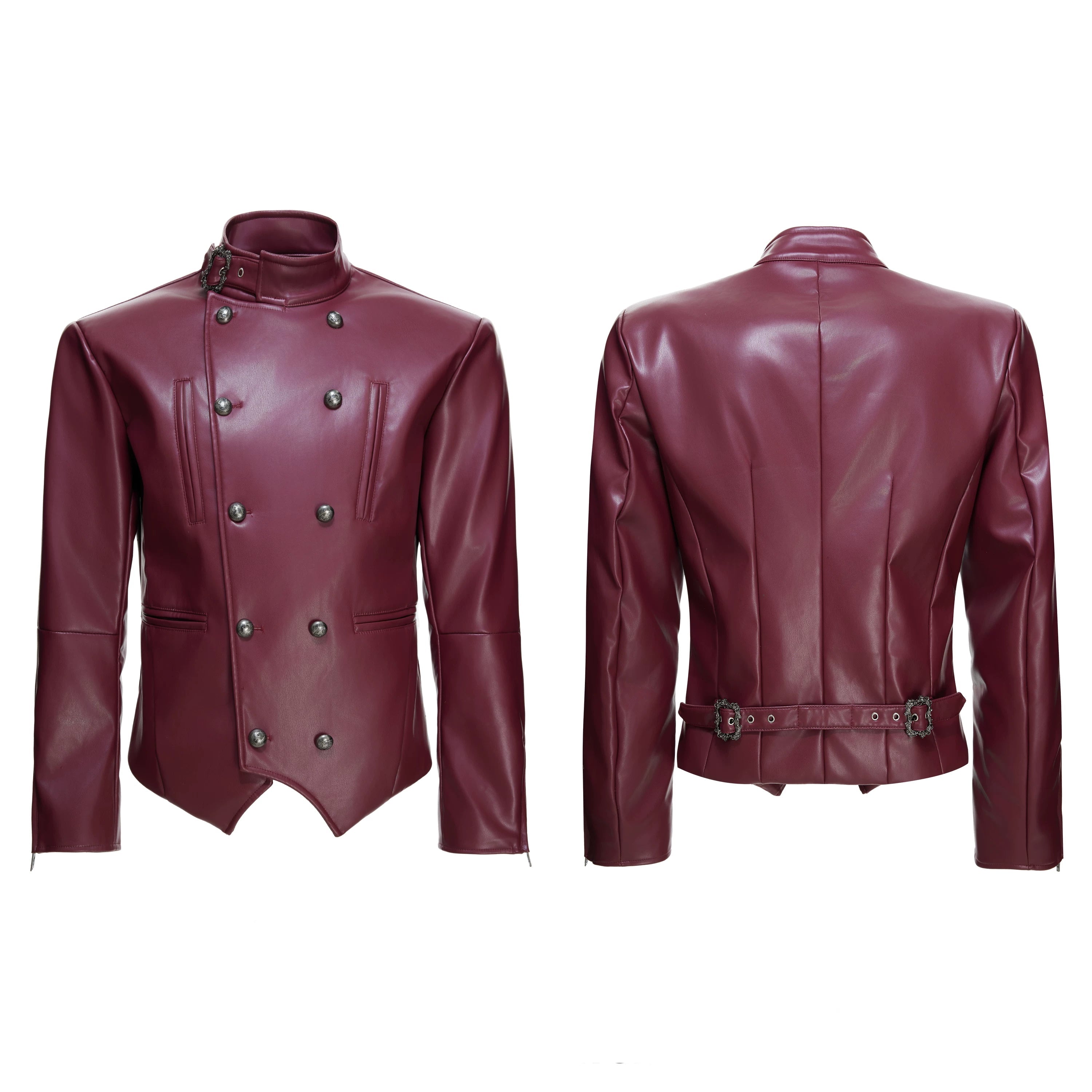 【26s Mar.】Napoleon Double-Breasted Leather Jacket