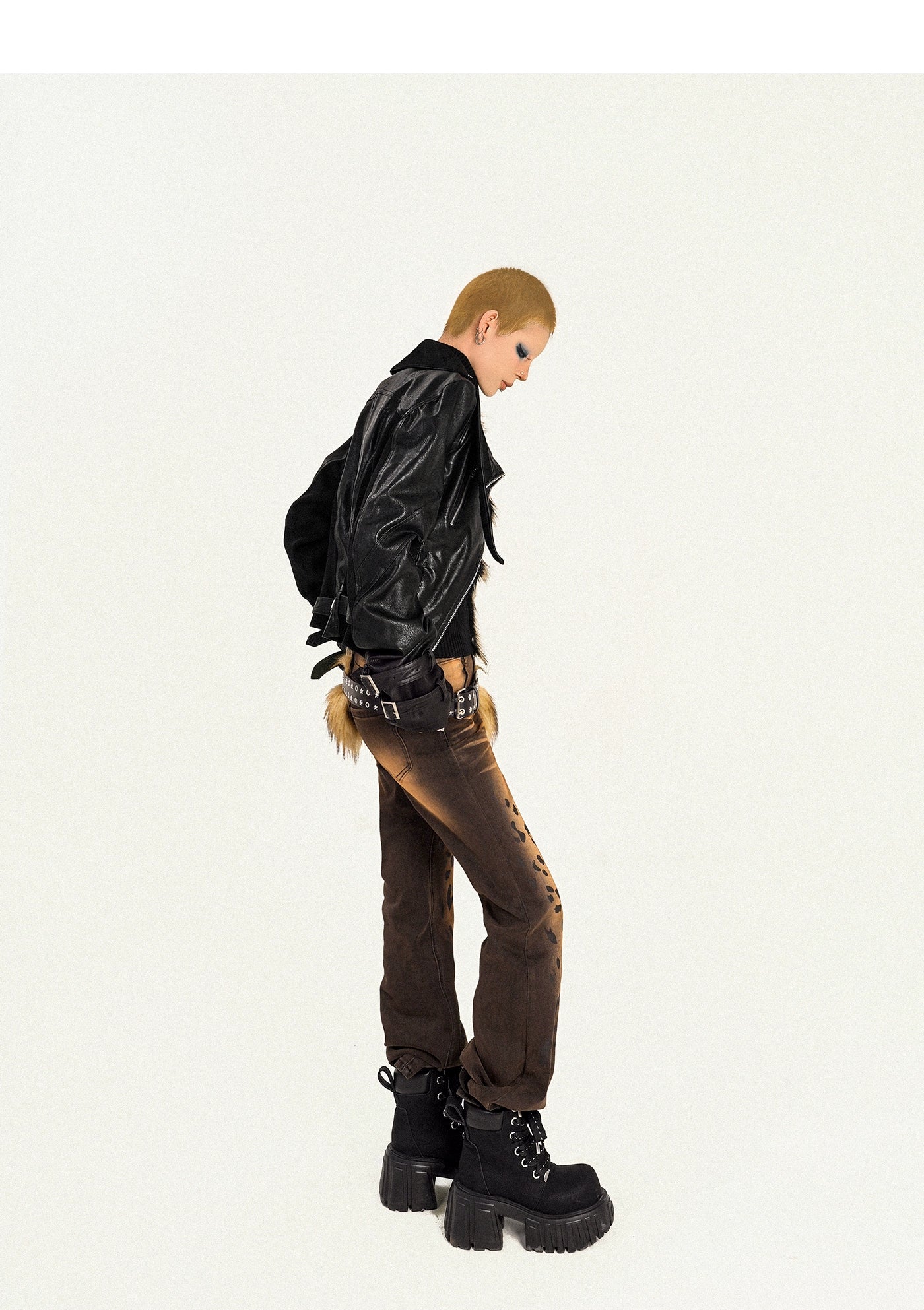 【25s Oct.】Functional Punk Slim Leather Jacket