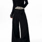 【25s Oct.】Foldable Waistband Vertical Striped Trousers