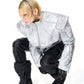 【25s Nov.】Pioneer Silver Motorcycle Leather Jacket