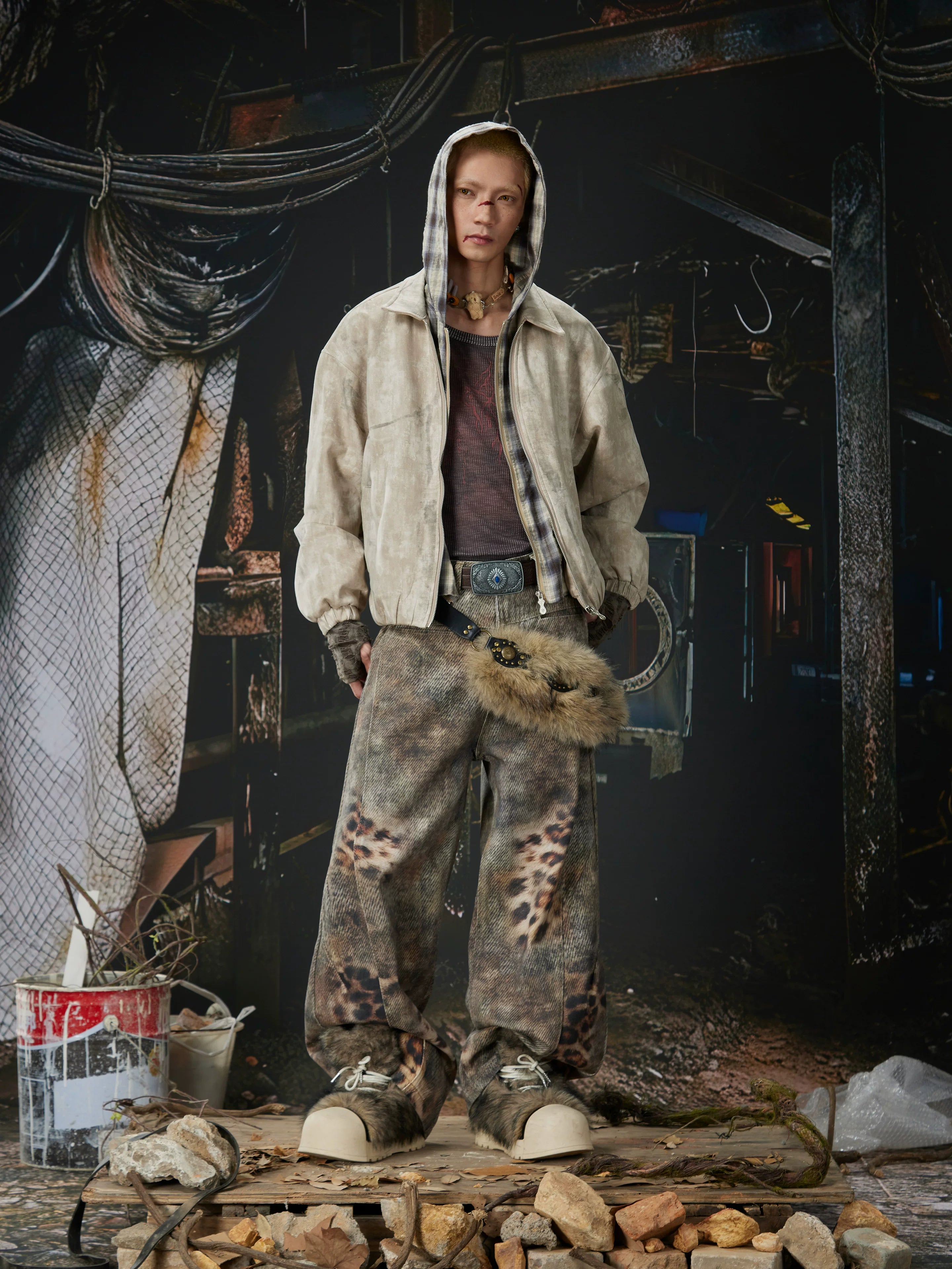 3D Printed Distressed Leopard Scimitar Pants