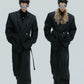 【25s Nov.】Elegant Detachable Fur Collar Wool Suit/Trousers
