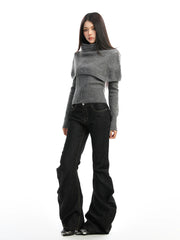 【25s Dec.】Detachable Cape Shawl Sweater