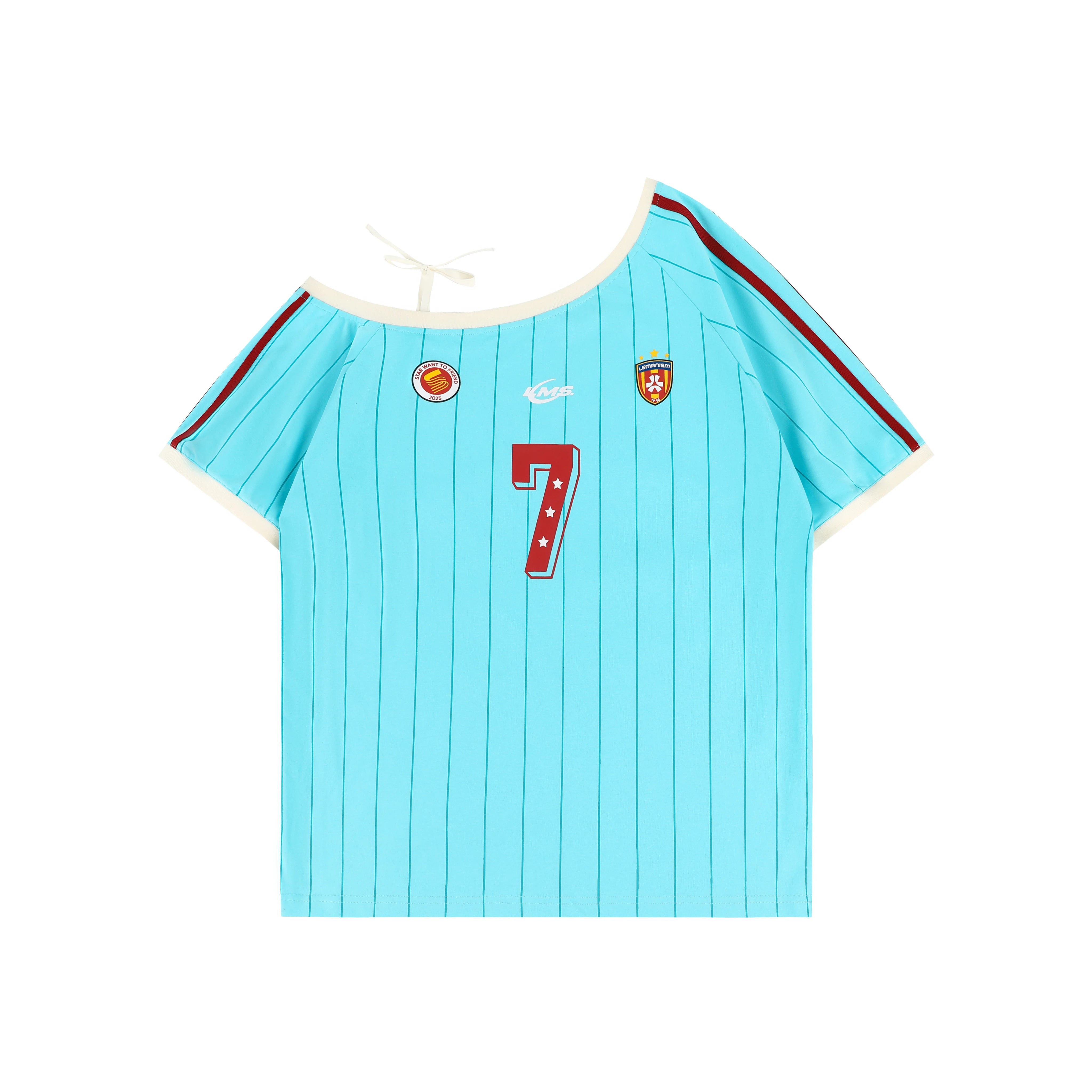 Contrast V-Neck Sports Jersey Tee