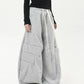 【25s Jul.】Fleece-Lined Deconstructed Blade-Cut Wide Pants