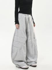【25s Jul.】Fleece-Lined Deconstructed Blade-Cut Wide Pants