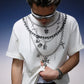【25s Jul.】Loose Chain Graphic Print Cotton Tee